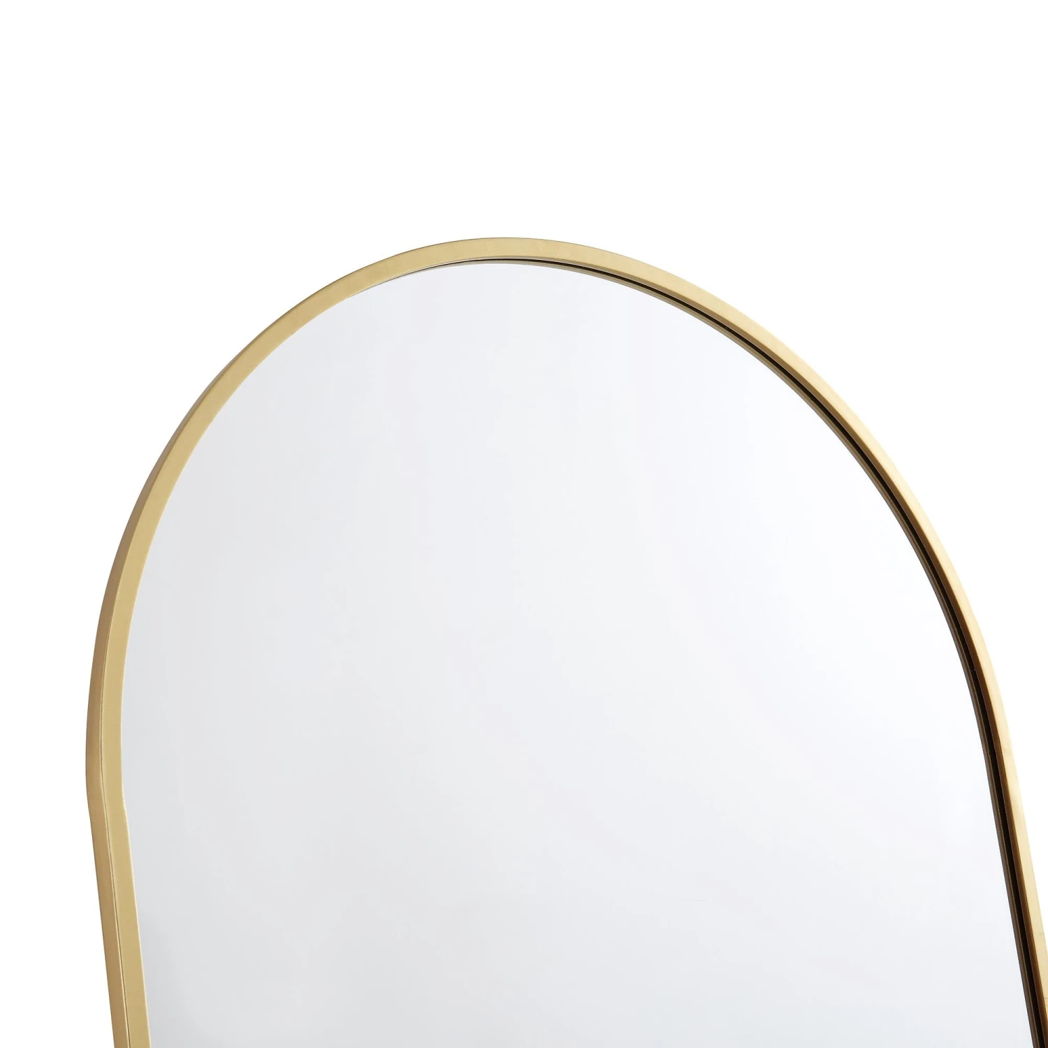 Dina Freestanding Arched Full Length Metal Frame Mirror 160 X 76 Cm, Gold Effect 9 Dina Freestanding Arched Full Length Metal Frame Mirror 160 X 76 Cm, Gold Effect - Image 7