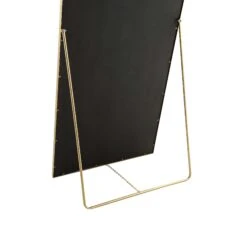 Dina Freestanding Arched Full Length Metal Frame Mirror 160 X 76 Cm, Gold Effect 21 Dina Freestanding Arched Full Length Metal Frame Mirror 160 X 76 Cm, Gold Effect -FINZ Furniture Shop MIRR 049 GOLD detail4