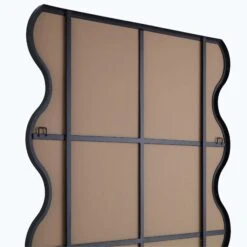Luisa Wavy Curved Full Length Mirror 180 X 110 Cm, Black 17 Luisa Wavy Curved Full Length Mirror 180 X 110 Cm, Black -FINZ Furniture Shop MIRR 050 BLACK detail2
