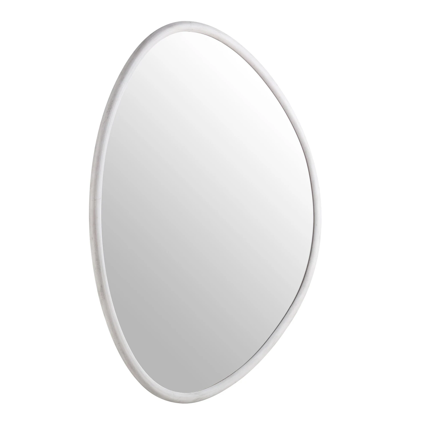 Edo Irregular Pebble Large Wooden Mirror 160 X 120 Cm, Washed White 8 Edo Irregular Pebble Large Wooden Mirror 160 X 120 Cm, Washed White - Image 6