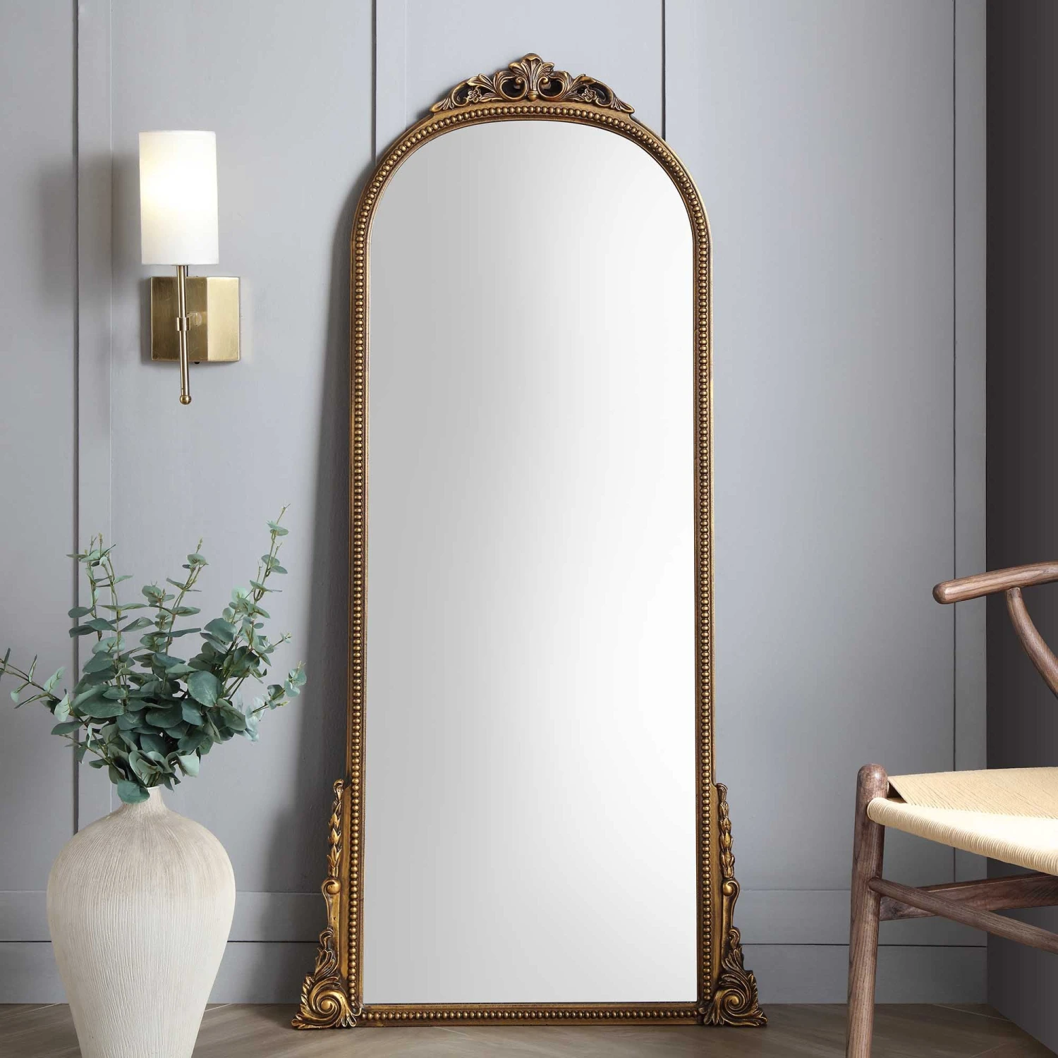 Mirabel Full Length Mirror 150 X 70 Cm, Antique Gold Effect 4 Mirabel Full Length Mirror 150 X 70 Cm, Antique Gold Effect - Image 2