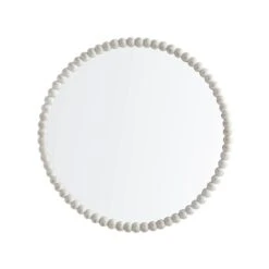 Luna Round Bobbin Wall Mirror 77 X 77 Cm, Washed White 12 Luna Round Bobbin Wall Mirror 77 X 77 Cm, Washed White -FINZ Furniture Shop MIRR 083 WASHWHITE WB1