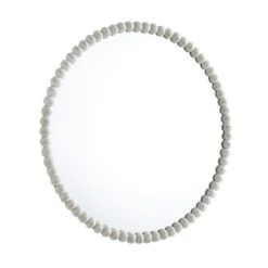 Luna Round Bobbin Wall Mirror 77 X 77 Cm, Washed White 14 Luna Round Bobbin Wall Mirror 77 X 77 Cm, Washed White -FINZ Furniture Shop MIRR 083 WASHWHITE WB2