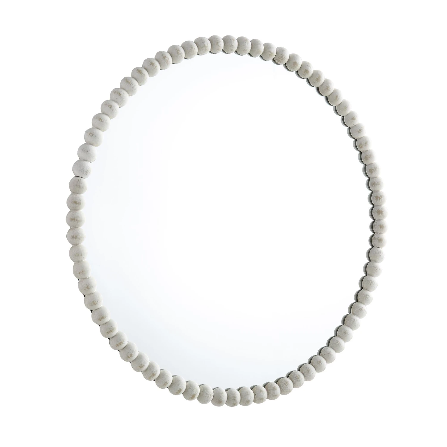Luna Round Bobbin Wall Mirror 77 X 77 Cm, Washed White 7 Luna Round Bobbin Wall Mirror 77 X 77 Cm, Washed White - Image 5