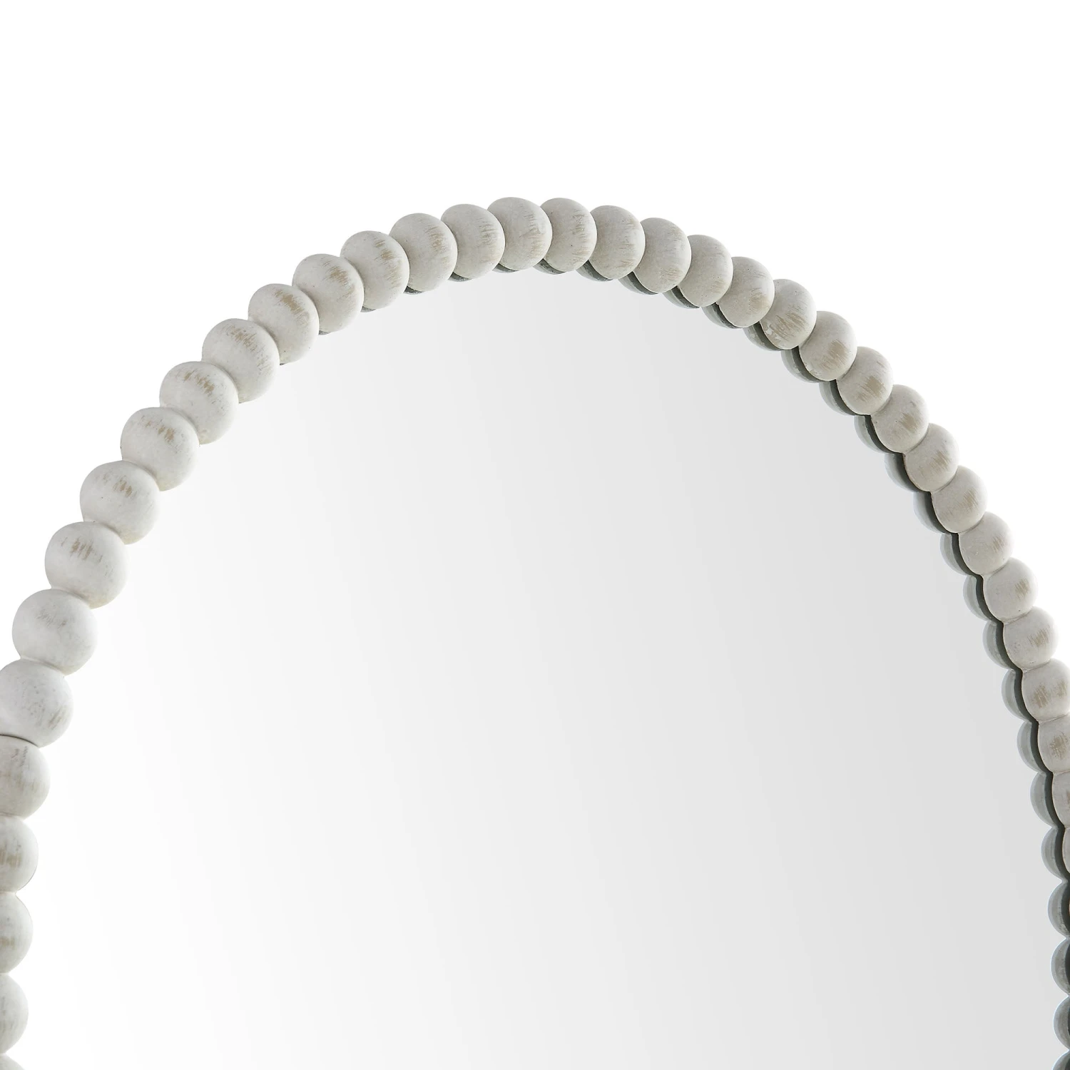 Luna Round Bobbin Wall Mirror 77 X 77 Cm, Washed White 8 Luna Round Bobbin Wall Mirror 77 X 77 Cm, Washed White - Image 6