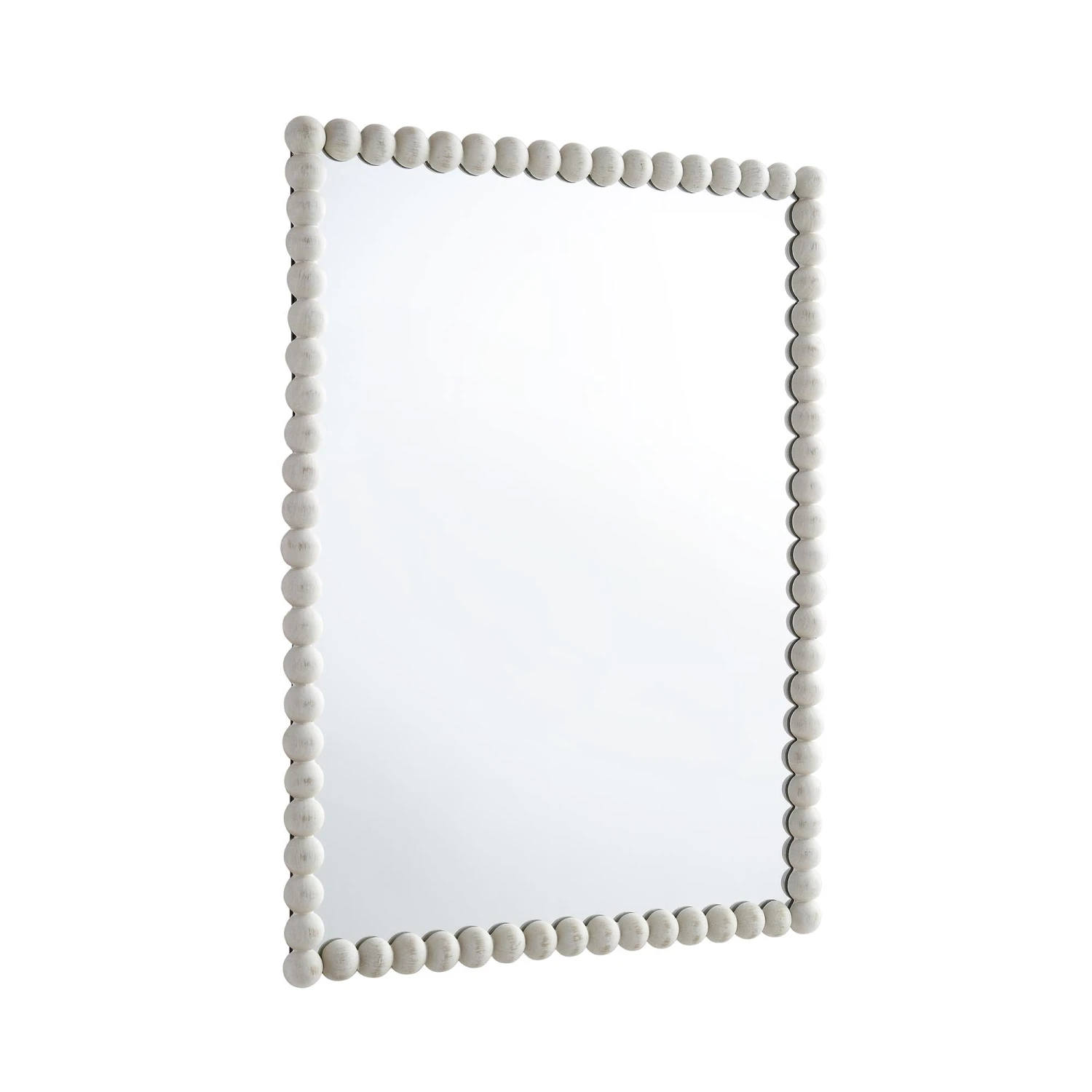 Luna Rectangular Bobbin Wall Mirror 80 X 60 Cm, Washed White 7 Luna Rectangular Bobbin Wall Mirror 80 X 60 Cm, Washed White - Image 5