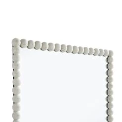 Luna Rectangular Bobbin Wall Mirror 80 X 60 Cm, Washed White 15 Luna Rectangular Bobbin Wall Mirror 80 X 60 Cm, Washed White -FINZ Furniture Shop MIRR 089 WASHWHITE detail1