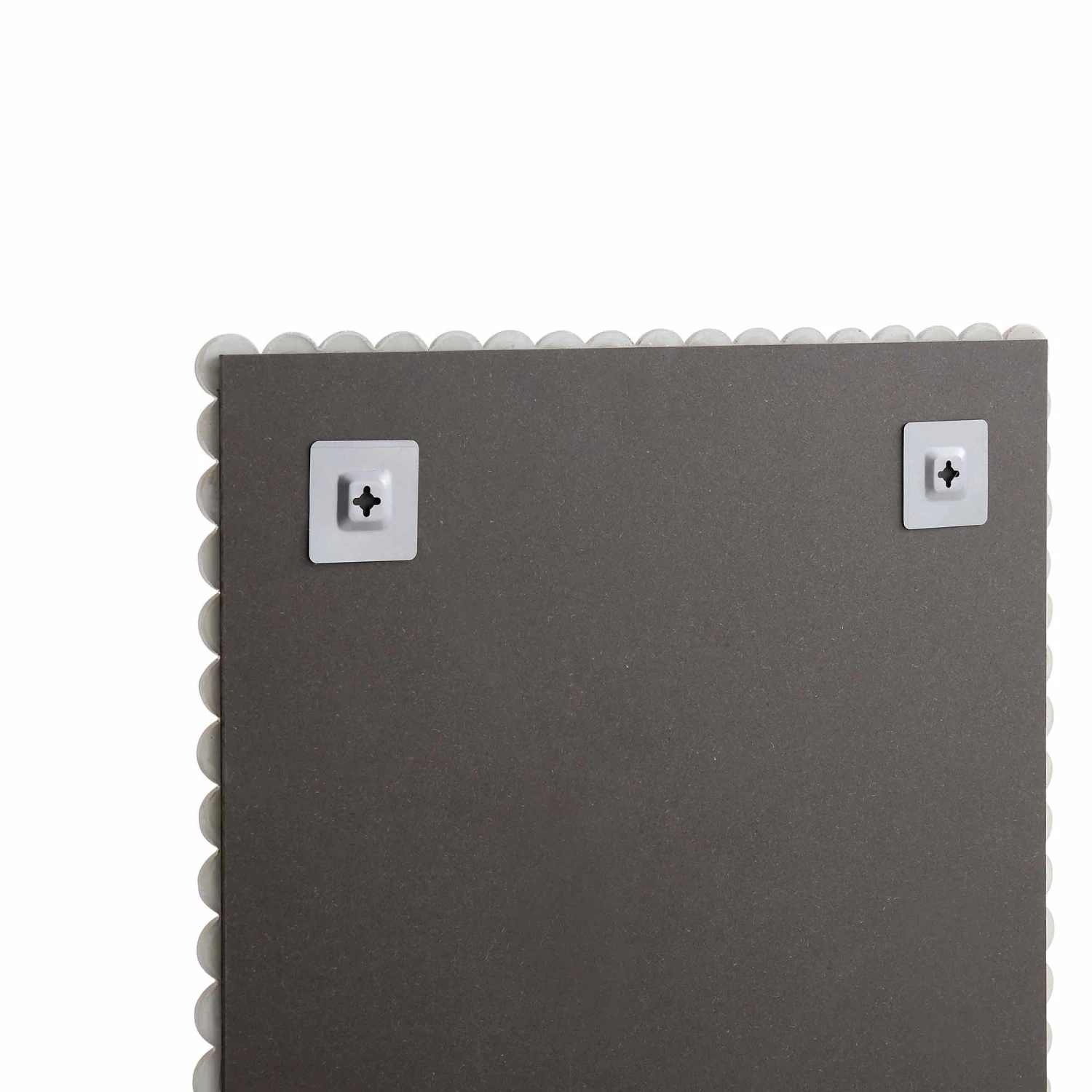 Luna Rectangular Bobbin Wall Mirror 80 X 60 Cm, Washed White 10 Luna Rectangular Bobbin Wall Mirror 80 X 60 Cm, Washed White - Image 8