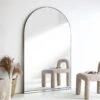 Eden Arched Full Length Metal Frame Mirror 180 X 110 Cm, Black -FINZ Furniture Shop MIRR 138 BLACK main