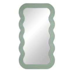 Venus Full Length Wave Mirror 180 X 100 Cm, Sage Green 13 Venus Full Length Wave Mirror 180 X 100 Cm, Sage Green -FINZ Furniture Shop MIRR 162 SAGE WB1