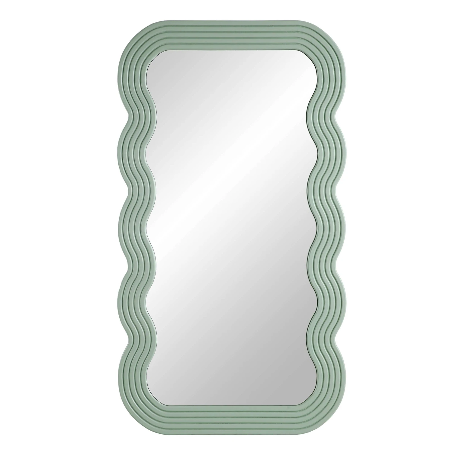 Venus Full Length Wave Mirror 180 X 100 Cm, Sage Green 5 Venus Full Length Wave Mirror 180 X 100 Cm, Sage Green - Image 3