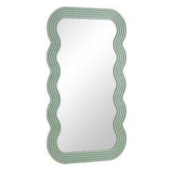 Venus Full Length Wave Mirror 180 X 100 Cm, Sage Green 14 Venus Full Length Wave Mirror 180 X 100 Cm, Sage Green -FINZ Furniture Shop MIRR 162 SAGE WB2