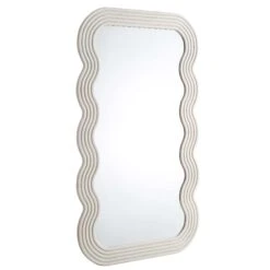 Venus Full Length Wave Mirror 180 X 100 Cm, Washed White 14 Venus Full Length Wave Mirror 180 X 100 Cm, Washed White -FINZ Furniture Shop MIRR 162 WASHWHITE WB2
