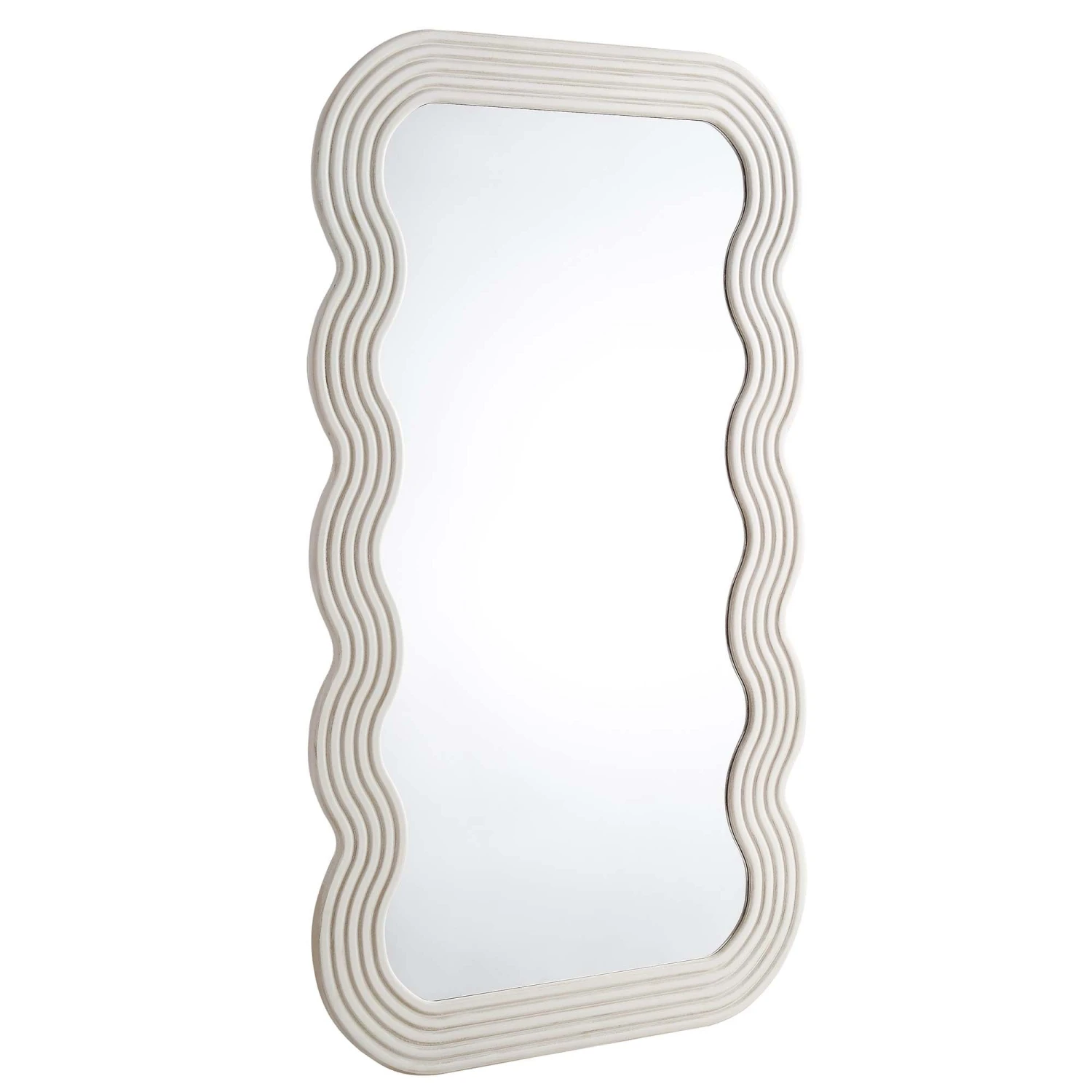 Venus Full Length Wave Mirror 180 X 100 Cm, Washed White 6 Venus Full Length Wave Mirror 180 X 100 Cm, Washed White - Image 4