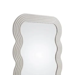Venus Full Length Wave Mirror 180 X 100 Cm, Washed White 16 Venus Full Length Wave Mirror 180 X 100 Cm, Washed White -FINZ Furniture Shop MIRR 162 WASHWHITE detail1