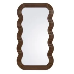 Venus Full Length Wave Mirror 180 X 100 Cm, Walnut 13 Venus Full Length Wave Mirror 180 X 100 Cm, Walnut -FINZ Furniture Shop MIRR 162 WOOD WB1