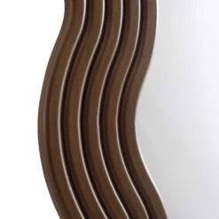 Venus Full Length Wave Mirror 180 X 100 Cm, Walnut 17 Venus Full Length Wave Mirror 180 X 100 Cm, Walnut -FINZ Furniture Shop MIRR 162 WOOD detail2