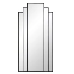Sonia Black Metal Frame Art Deco Full Length Floor Mirror 179 X 80 Cm 12 Sonia Black Metal Frame Art Deco Full Length Floor Mirror 179 X 80 Cm -FINZ Furniture Shop MIRR 175 BLACK WB1