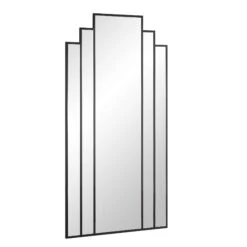 Sonia Black Metal Frame Art Deco Full Length Floor Mirror 179 X 80 Cm 14 Sonia Black Metal Frame Art Deco Full Length Floor Mirror 179 X 80 Cm -FINZ Furniture Shop MIRR 175 BLACK WB2