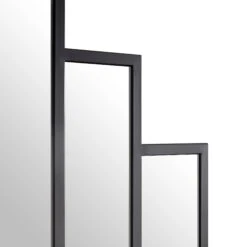 Sonia Black Metal Frame Art Deco Full Length Floor Mirror 179 X 80 Cm 15 Sonia Black Metal Frame Art Deco Full Length Floor Mirror 179 X 80 Cm -FINZ Furniture Shop MIRR 175 BLACK detail1