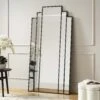 Sonia Black Metal Frame Art Deco Full Length Floor Mirror 179 X 80 Cm 1 Sonia Black Metal Frame Art Deco Full Length Floor Mirror 179 X 80 Cm -FINZ Furniture Shop MIRR 175 BLACK main
