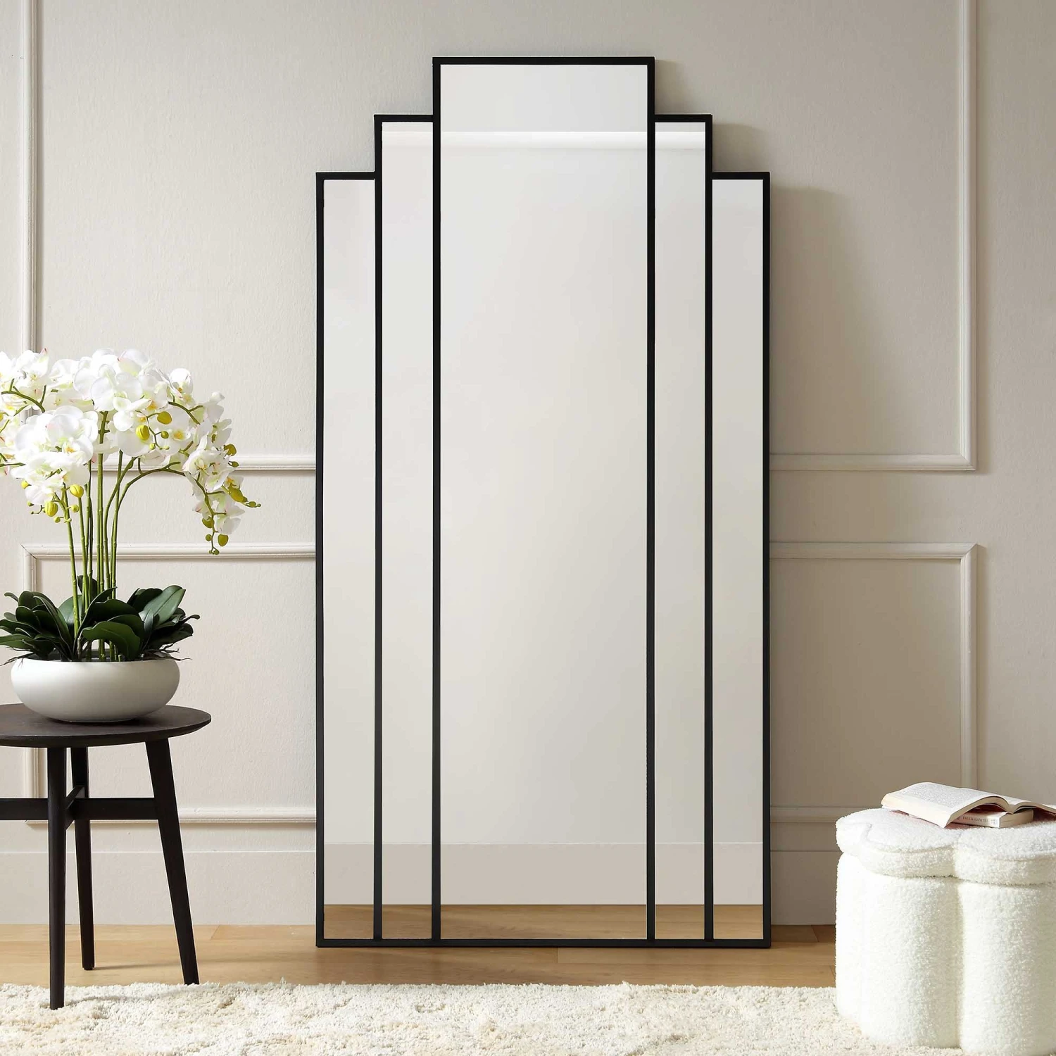 Sonia Black Metal Frame Art Deco Full Length Floor Mirror 179 X 80 Cm 4 Sonia Black Metal Frame Art Deco Full Length Floor Mirror 179 X 80 Cm - Image 2