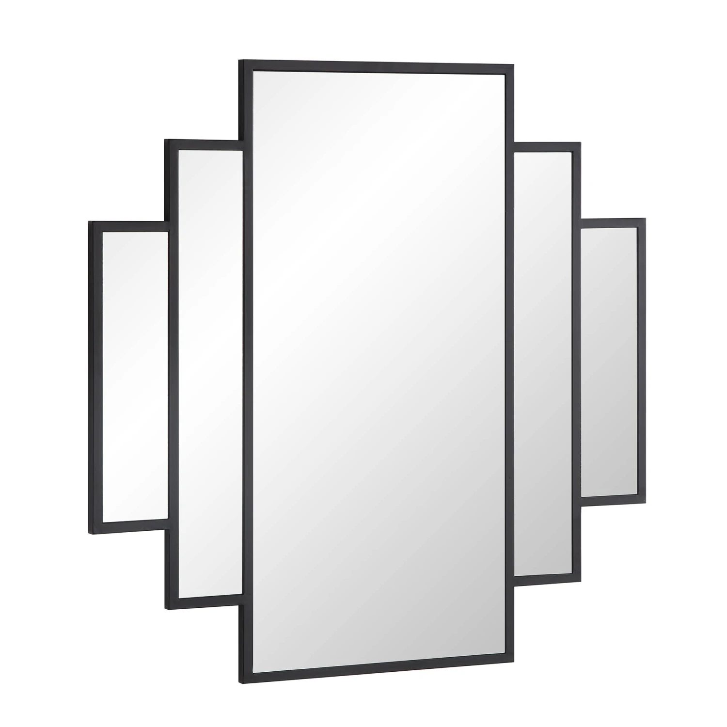 Sonia Black Metal Frame Art Deco Square Wall Mirror 90 X 90 Cm 7 Sonia Black Metal Frame Art Deco Square Wall Mirror 90 X 90 Cm - Image 5