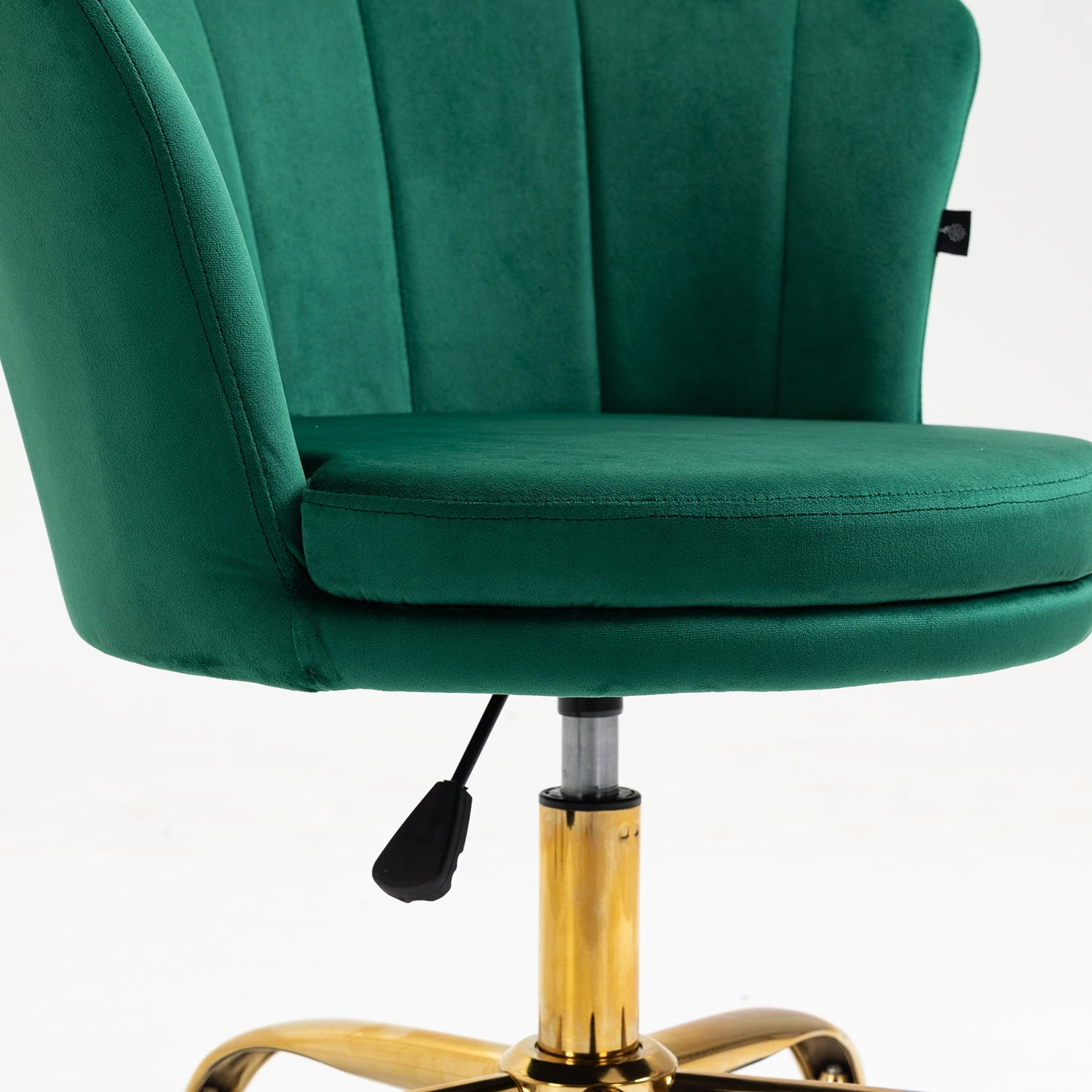 Hepburn Scalloped Swivel Chair (Green Velvet) 6 Hepburn Scalloped Swivel Chair (Green Velvet) - Image 4