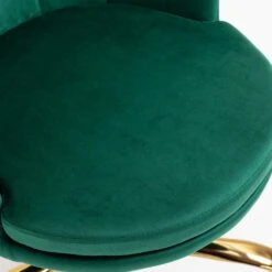 Hepburn Scalloped Swivel Chair (Green Velvet) 17 Hepburn Scalloped Swivel Chair (Green Velvet) -FINZ Furniture Shop MO101GREENVEL detail4