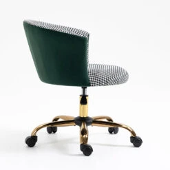 Kylie Houndstooth And Velvet Swivel Chair -FINZ Furniture Shop MO103HOUNDSTOOTH 3