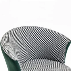 Kylie Houndstooth And Velvet Swivel Chair -FINZ Furniture Shop MO103HOUNDSTOOTH detail1
