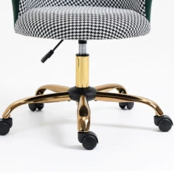 Kylie Houndstooth And Velvet Swivel Chair -FINZ Furniture Shop MO103HOUNDSTOOTH detail3