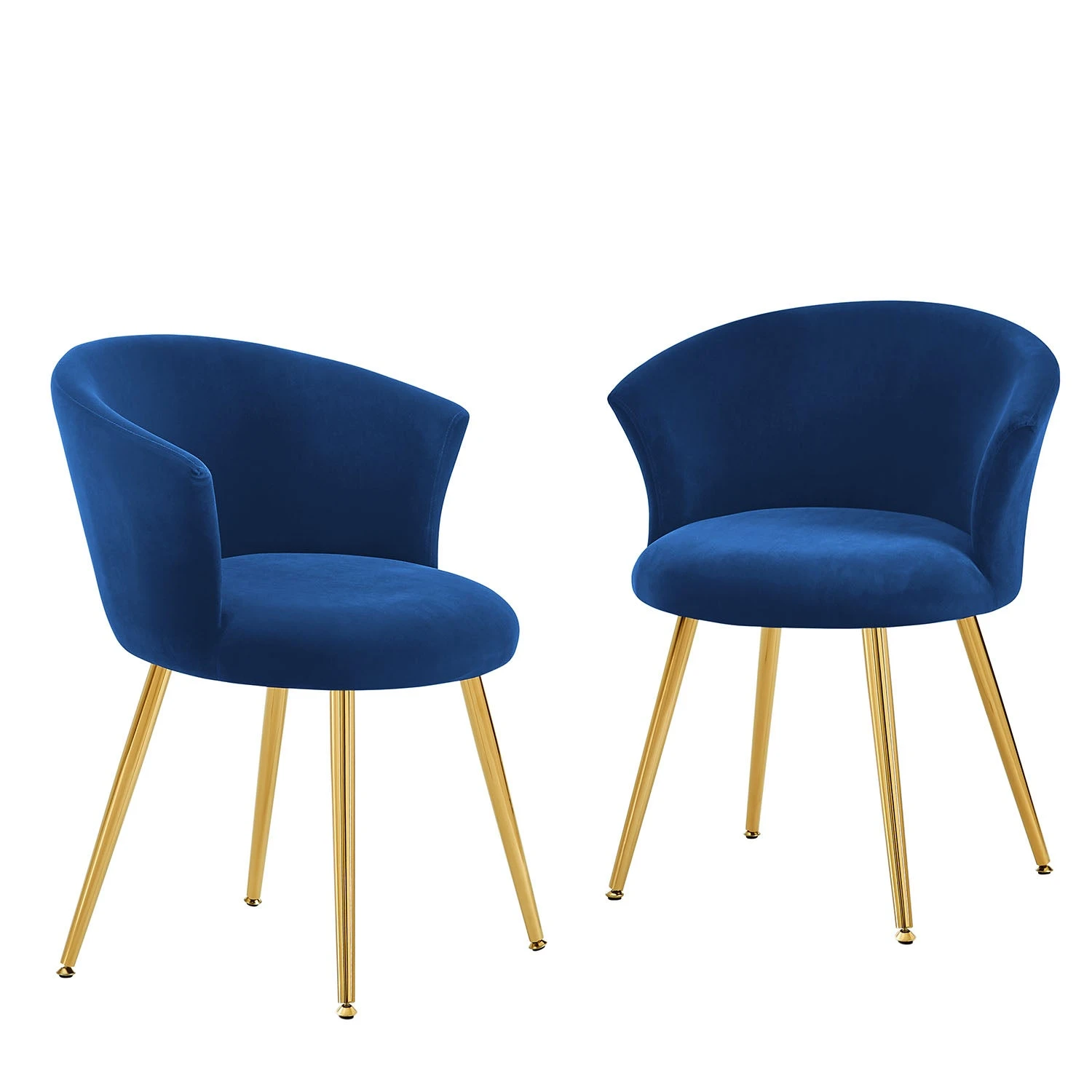 Kylie Set Of 2 Blue Velvet Dining Chairs 4 Kylie Set Of 2 Blue Velvet Dining Chairs - Image 2