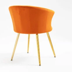 Kylie Set Of 2 Orange Velvet Dining Chairs 18 Kylie Set Of 2 Orange Velvet Dining Chairs -FINZ Furniture Shop MO104ORANGEVEL P 6