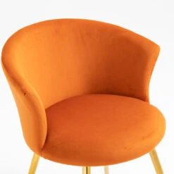 Kylie Set Of 2 Orange Velvet Dining Chairs 19 Kylie Set Of 2 Orange Velvet Dining Chairs -FINZ Furniture Shop MO104ORANGEVEL P detail1