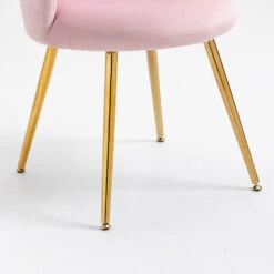 Kylie Set Of 2 Pink Velvet Dining Chairs 23 Kylie Set Of 2 Pink Velvet Dining Chairs -FINZ Furniture Shop MO104PINKVEL P detail4