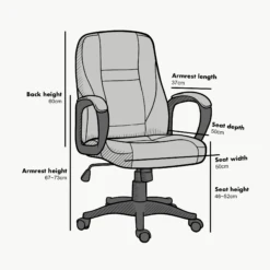 Swivel Office Desk Chair MO19 Grey Fabric -FINZ Furniture Shop MO19 83946961 a211 4f3d b609 e489cd4092c1
