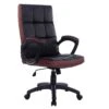Waffle Contrasting Panels High Back PU Leather Swivel Executive Office Chair, Black & Brown 2 Waffle Contrasting Panels High Back PU Leather Swivel Executive Office Chair, Black & Brown -FINZ Furniture Shop MO39 BROWN 1