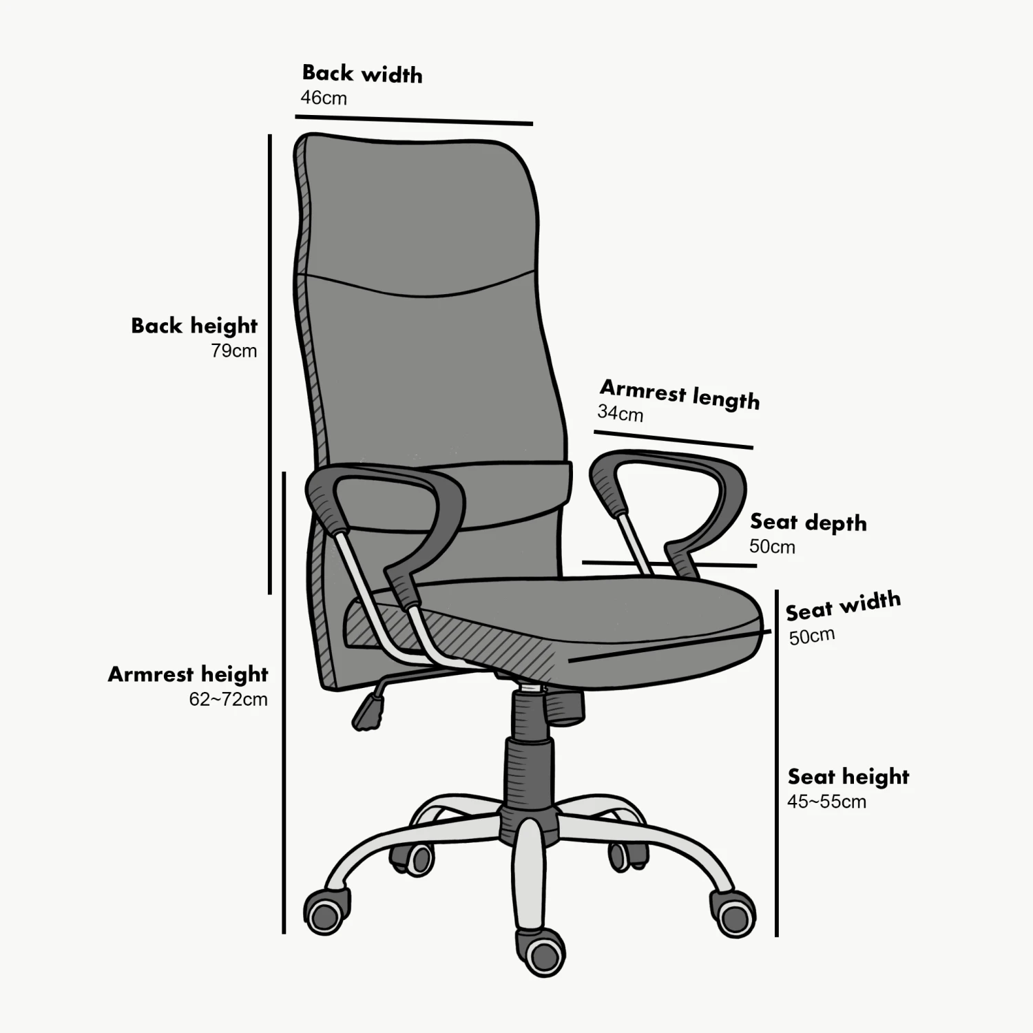 Sleek Design High Back Mesh Fabric Swivel Office Chair With Chrome Base, MO57 Black 10 Sleek Design High Back Mesh Fabric Swivel Office Chair With Chrome Base, MO57 Black - Image 8