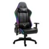 VIRIBUS X1 Office Gaming Chair With 12-Colour LED Light, Black -FINZ Furniture Shop MO92BLACKBLACK main