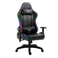 VIRIBUS X1 Office Gaming Chair With 12-Colour LED Light, Black