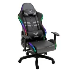 VIRIBUS X1 Office Gaming Chair With 12-Colour LED Lights, Black And Grey 20 VIRIBUS X1 Office Gaming Chair With 12-Colour LED Lights, Black And Grey -FINZ Furniture Shop MO92GREYBLACK 2