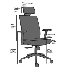 Joni High Back Mesh Office Chair With Headrest In Black 14 Joni High Back Mesh Office Chair With Headrest In Black -FINZ Furniture Shop MO96BLACK size 575eaae2 83da 42a2 9e19 791117781e20
