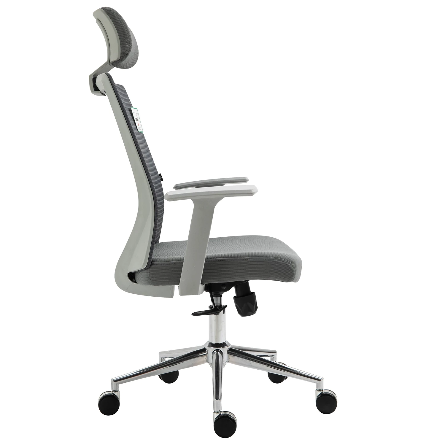 Joni High Back Mesh Office Chair With Headrest In Grey 5 Joni High Back Mesh Office Chair With Headrest In Grey - Image 3