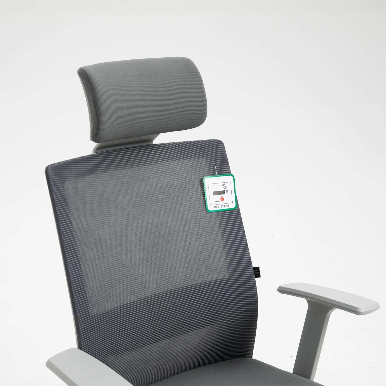 Joni High Back Mesh Office Chair With Headrest In Grey 8 Joni High Back Mesh Office Chair With Headrest In Grey - Image 6