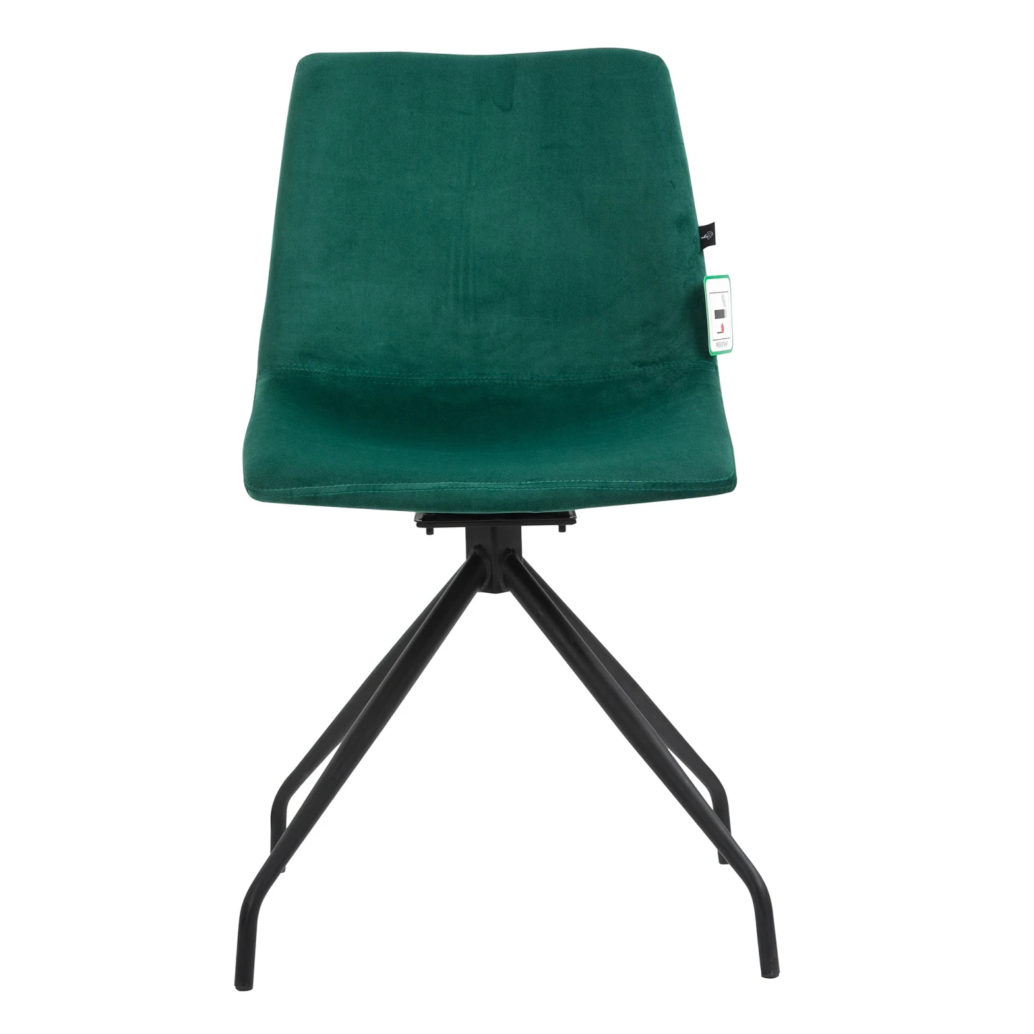 Florian Pair Of Velvet Effect Microfibre Dining Chairs In Green 5 Florian Pair Of Velvet Effect Microfibre Dining Chairs In Green - Image 3