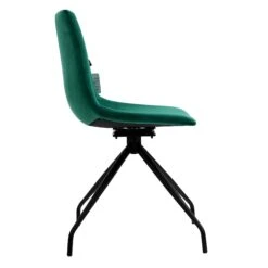 Florian Pair Of Velvet Effect Microfibre Dining Chairs In Green 15 Florian Pair Of Velvet Effect Microfibre Dining Chairs In Green -FINZ Furniture Shop MO98GREEN 3
