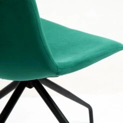 Florian Pair Of Velvet Effect Microfibre Dining Chairs In Green 20 Florian Pair Of Velvet Effect Microfibre Dining Chairs In Green -FINZ Furniture Shop MO98GREEN detail3