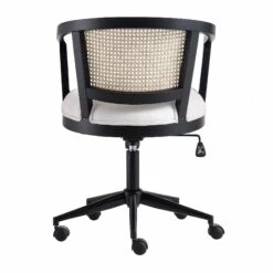 Lucia Natural Cane Swivel Desk Chair 21 Lucia Natural Cane Swivel Desk Chair -FINZ Furniture Shop OCH 035 BLACK BEIGEFAB WB6