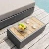 Jardin Aluminium Outdoor Side Table, Granite 1 Jardin Aluminium Outdoor Side Table, Granite -FINZ Furniture Shop OD ALU1 GRANITE STB scene1